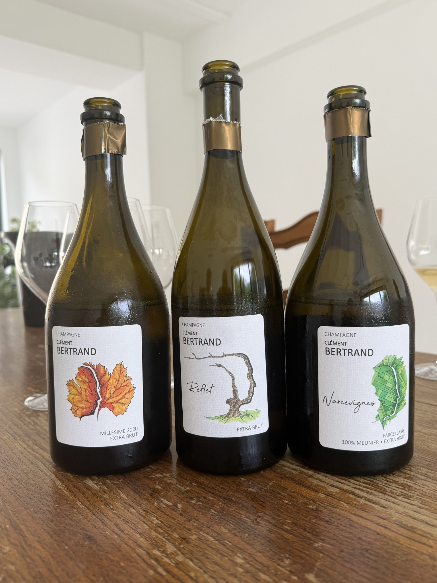 Tre cuvéer fra Champagne Clément Bertrand