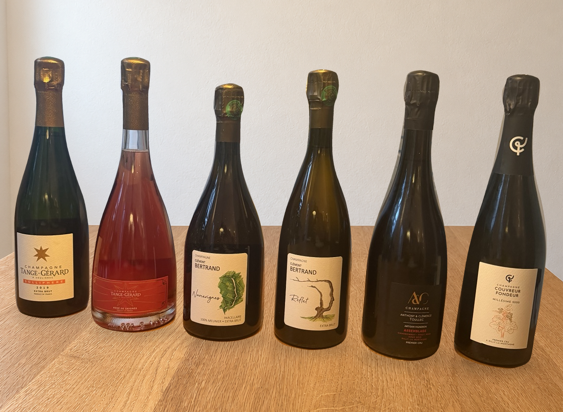 Vores seks champagner fra Tange-Gérard, Clément Bertrand, A&C Toullec og Couvreur Fondeur